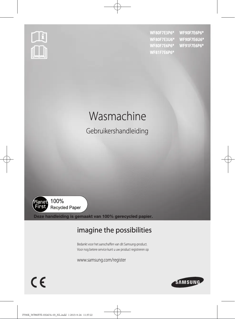 Page n°1 - Manuel utilisateur Samsung WF80F7E6P6W