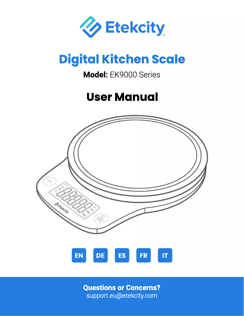 Page 1 de la notice Manuel utilisateur Etekcity EK9000