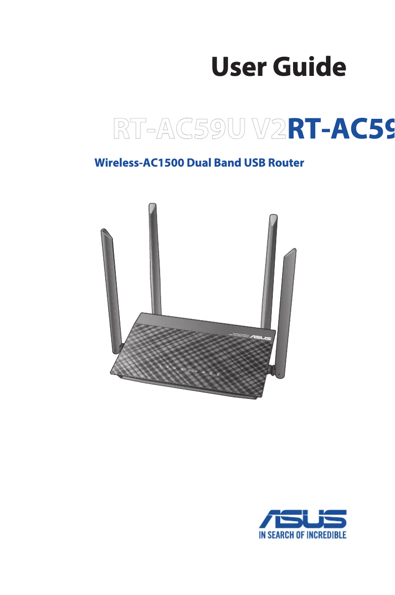 Image de la première page du manuel de l'appareil RT-AC59U V2