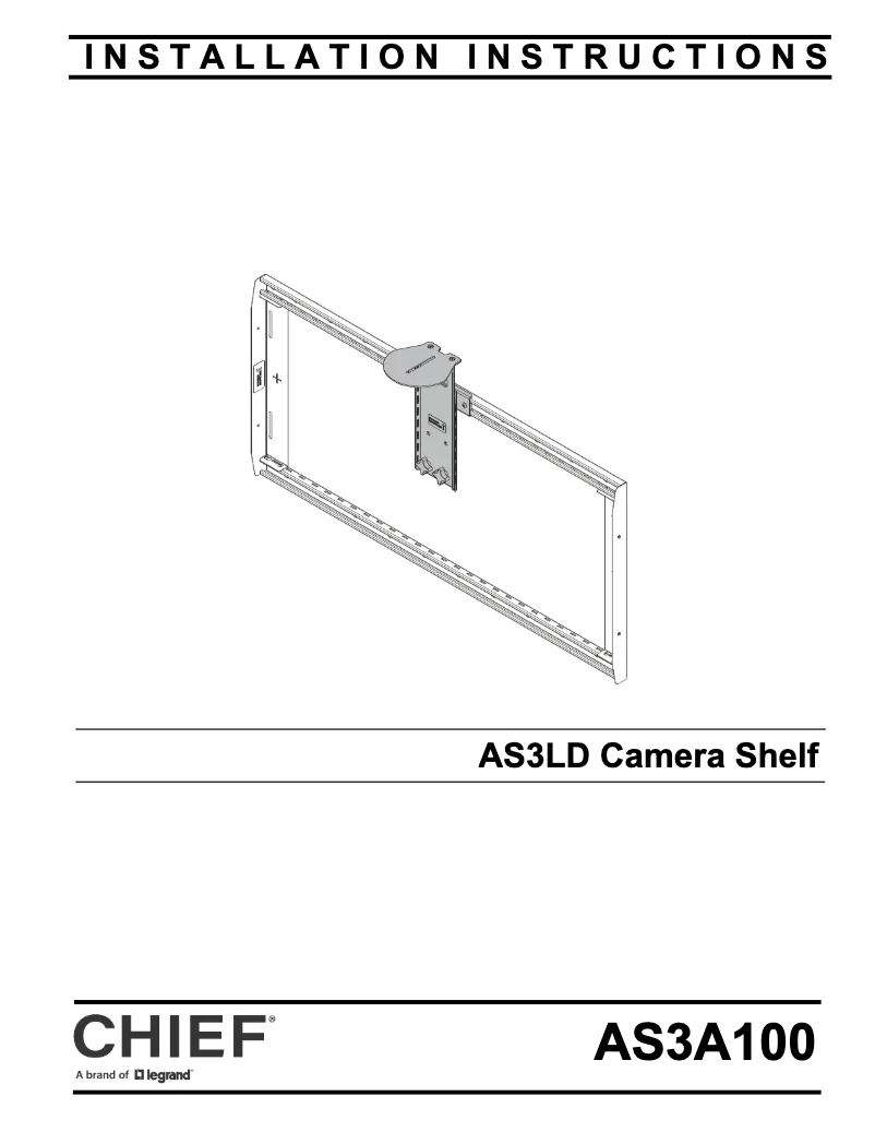 Page 1 de la notice Manuel utilisateur Chief AS3A100