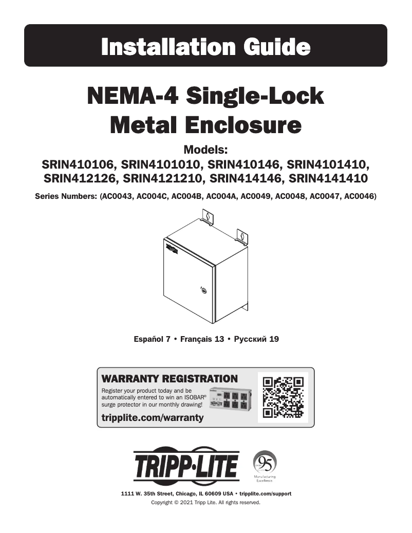 Página 1 del manual Manual de usuario Tripp Lite SRIN4141410