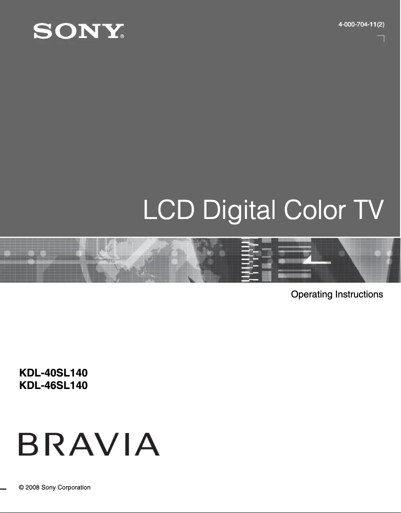 Page n°1 - Manuel utilisateur Sony Bravia KDL-46SL140