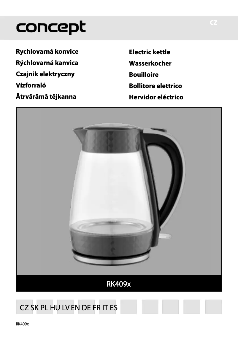 Page 1 de la notice Manuel utilisateur Concept RK4091