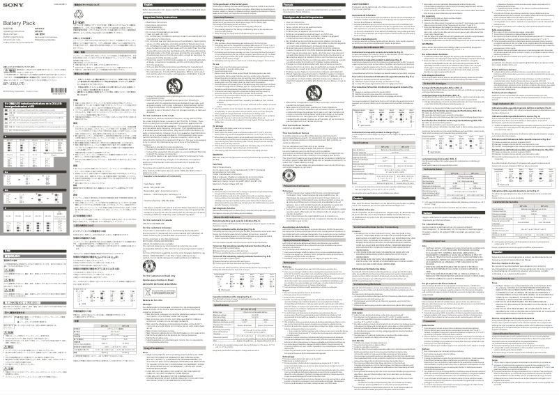 Page 1 de la notice Manuel utilisateur Sony BP-U70