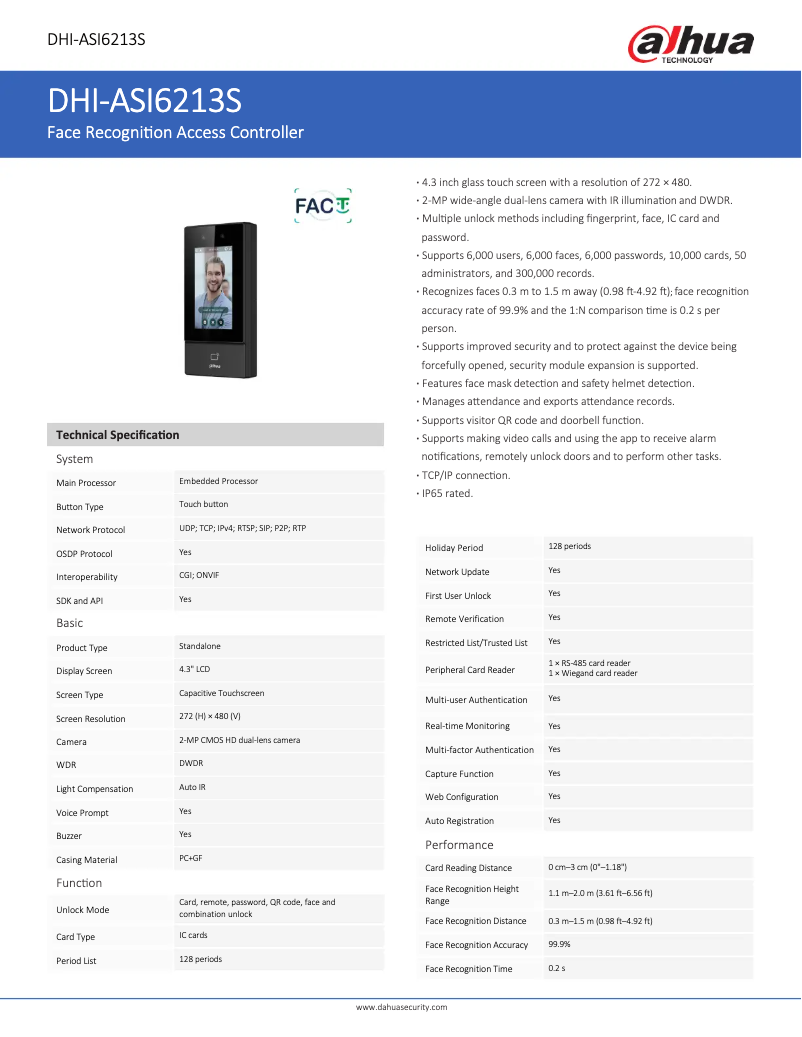 Image de la première page du manuel de l'appareil ASI6213S