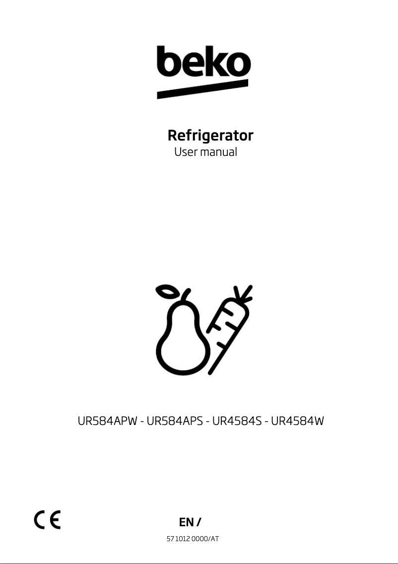 Page 1 de la notice Manuel utilisateur Beko UR4584