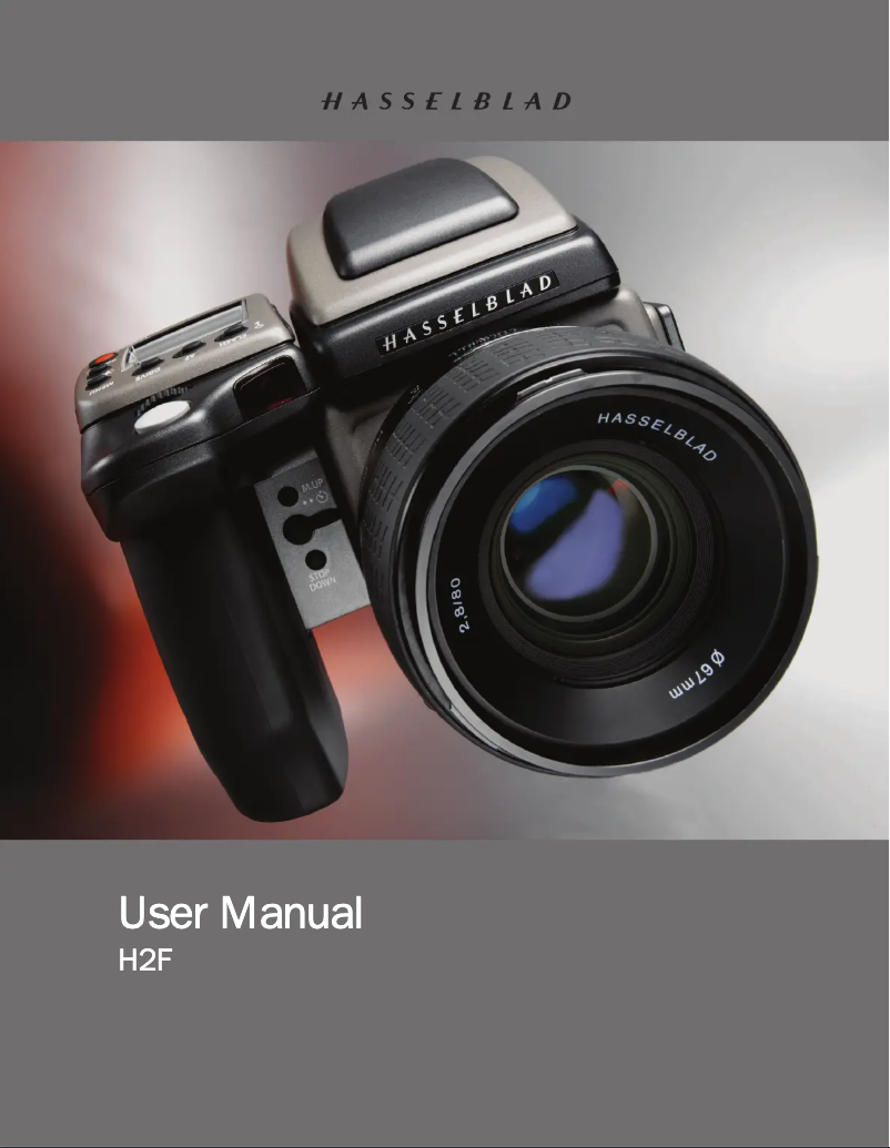 Image de la première page du manuel de l'appareil H2F