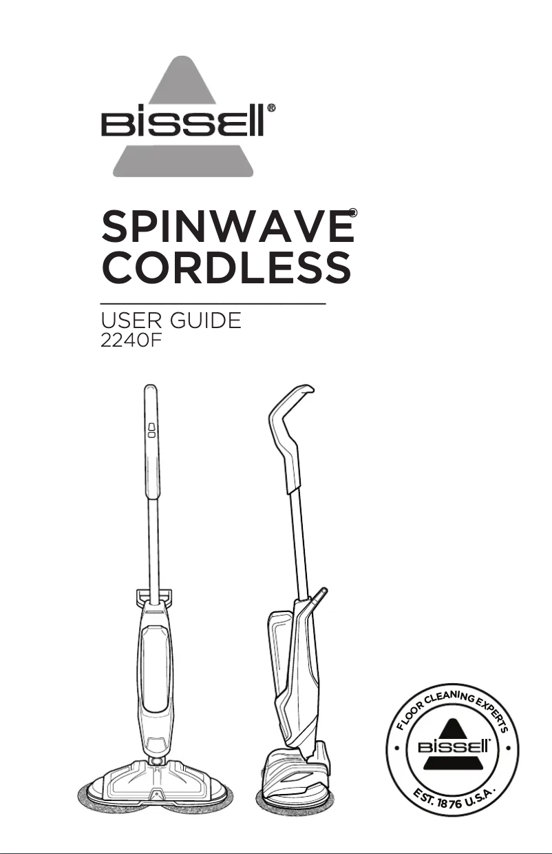 Page 1 de la notice Manuel utilisateur Bissell SpinWave Cordless 2240F