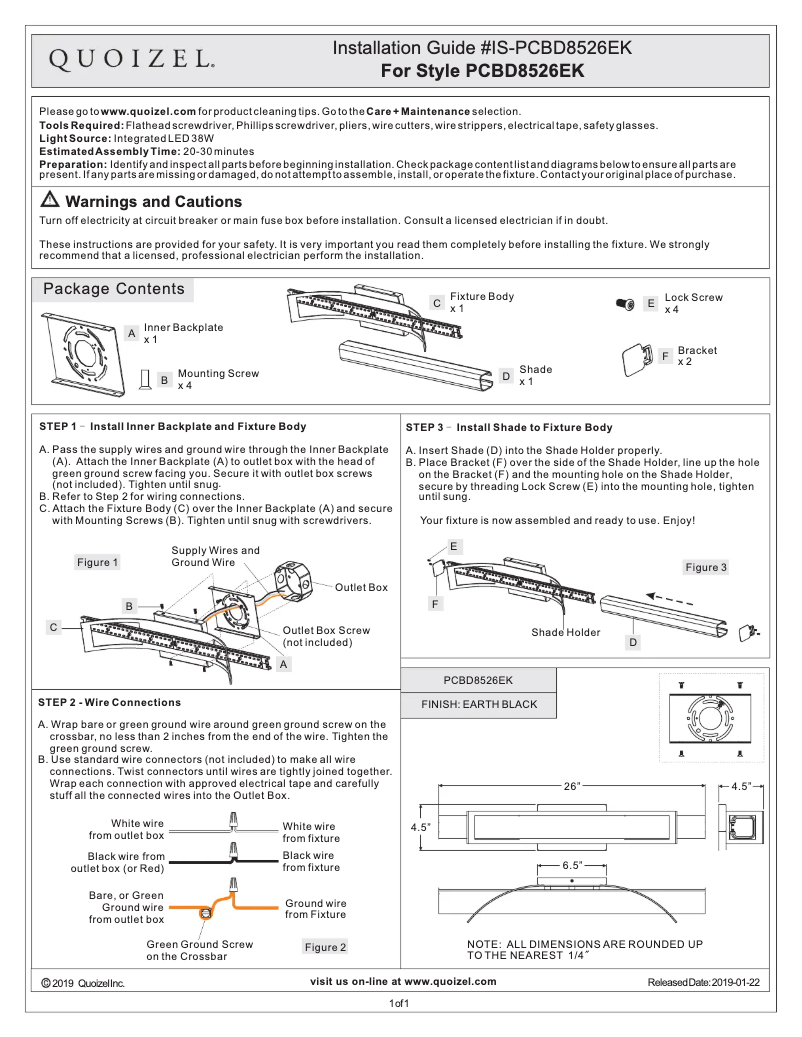 Image de la première page du manuel de l'appareil Blade PCBD8526EK