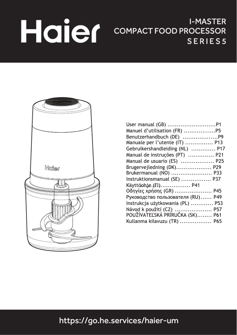 Page n°1 - Manuel utilisateur Haier HCH5B1 021
