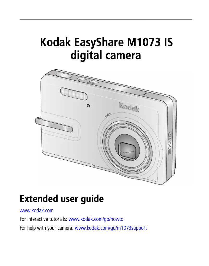 Image de la première page du manuel de l'appareil EasyShare M1073 IS