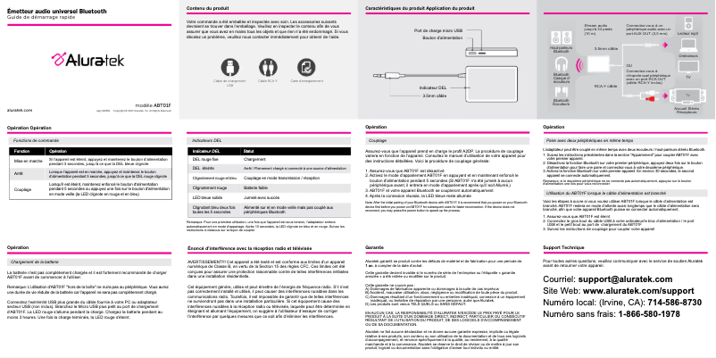 Image de la première page du manuel de l'appareil ABT01F
