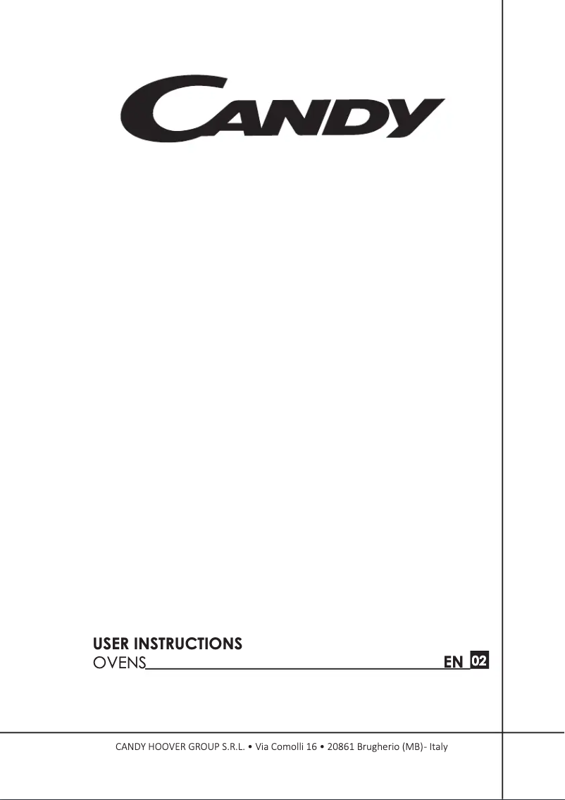 Page n°1 - Manuel utilisateur Candy FCP600X/E