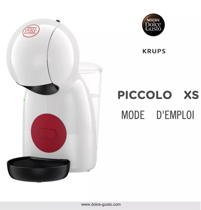 Image de la première page du manuel de l'appareil Nescafé Dolce Gusto Piccolo XS