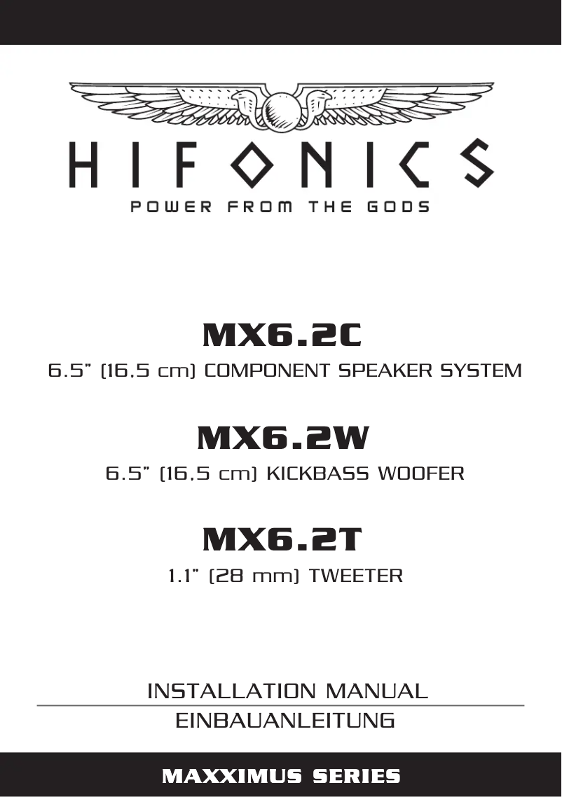 Image de la première page du manuel de l'appareil Maxximus MX6.2C