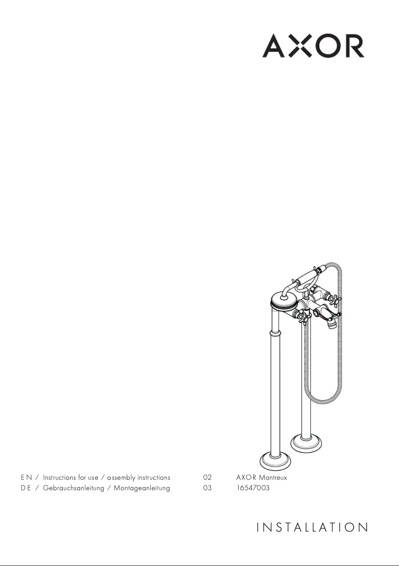 Page n°1 - Manuel utilisateur Axor Montreux