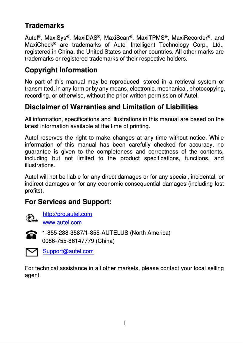 Page 1 de la notice Manuel utilisateur Autel MaxiSYS MS908CV