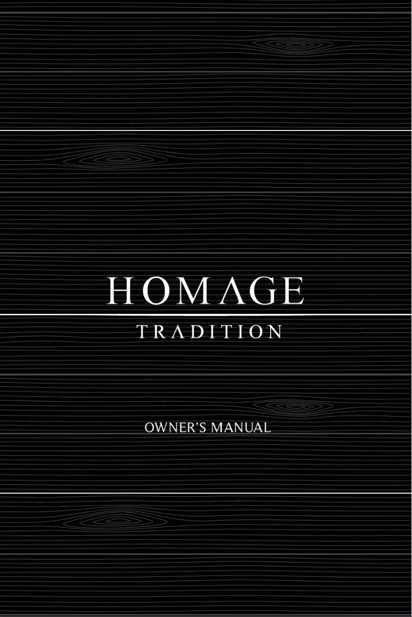 Image de la première page du manuel de l'appareil Homage Tradition