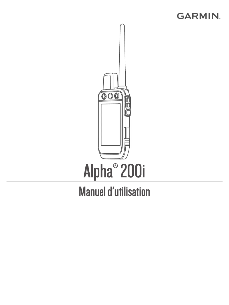 Image de la première page du manuel de l'appareil Alpha 200i
