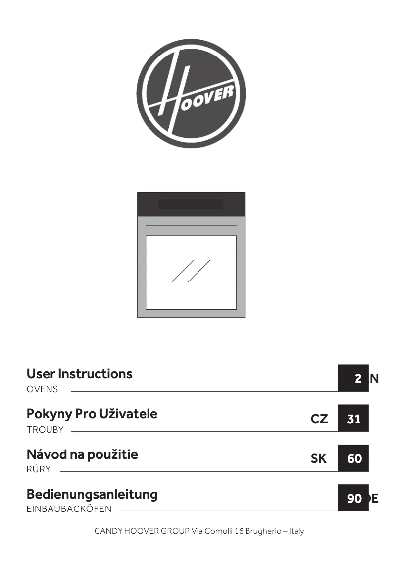 Página 1 del manual Manual de instrucciones Hoover HOC5S7478WFS