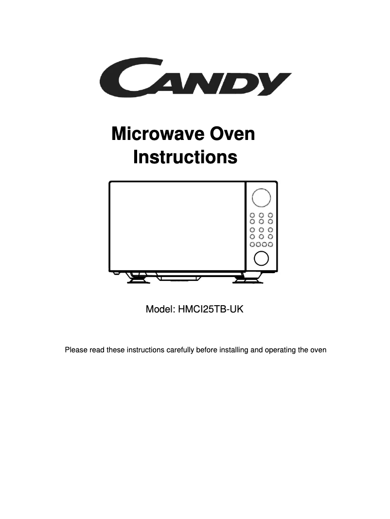 Page n°1 - Manuel utilisateur Hoover Chefvolution HMCI25TB