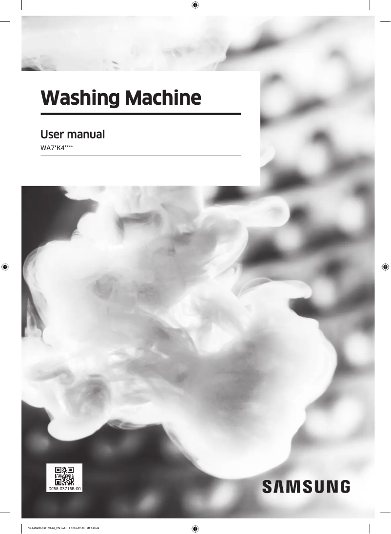 Page 1 de la notice Manuel utilisateur Samsung WA75K4000HP