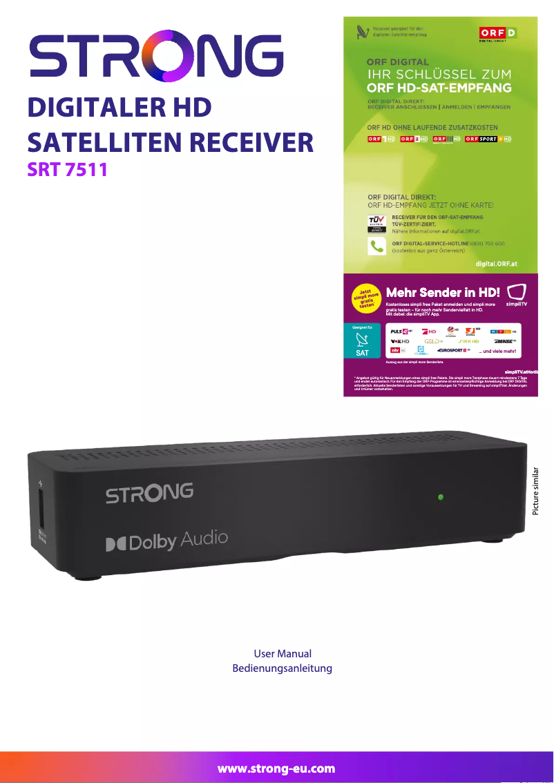 Page n°1 - Manuel utilisateur Strong SRT 7511