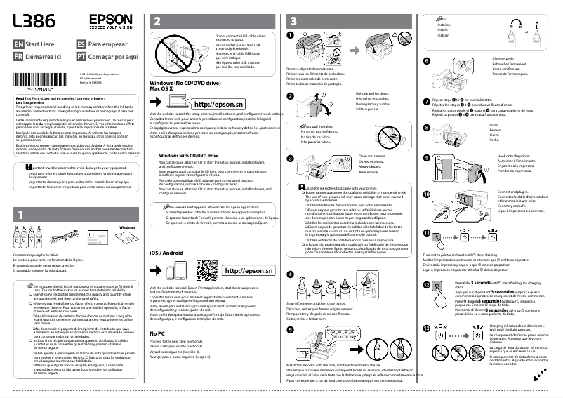 Image de la première page du manuel de l'appareil L386