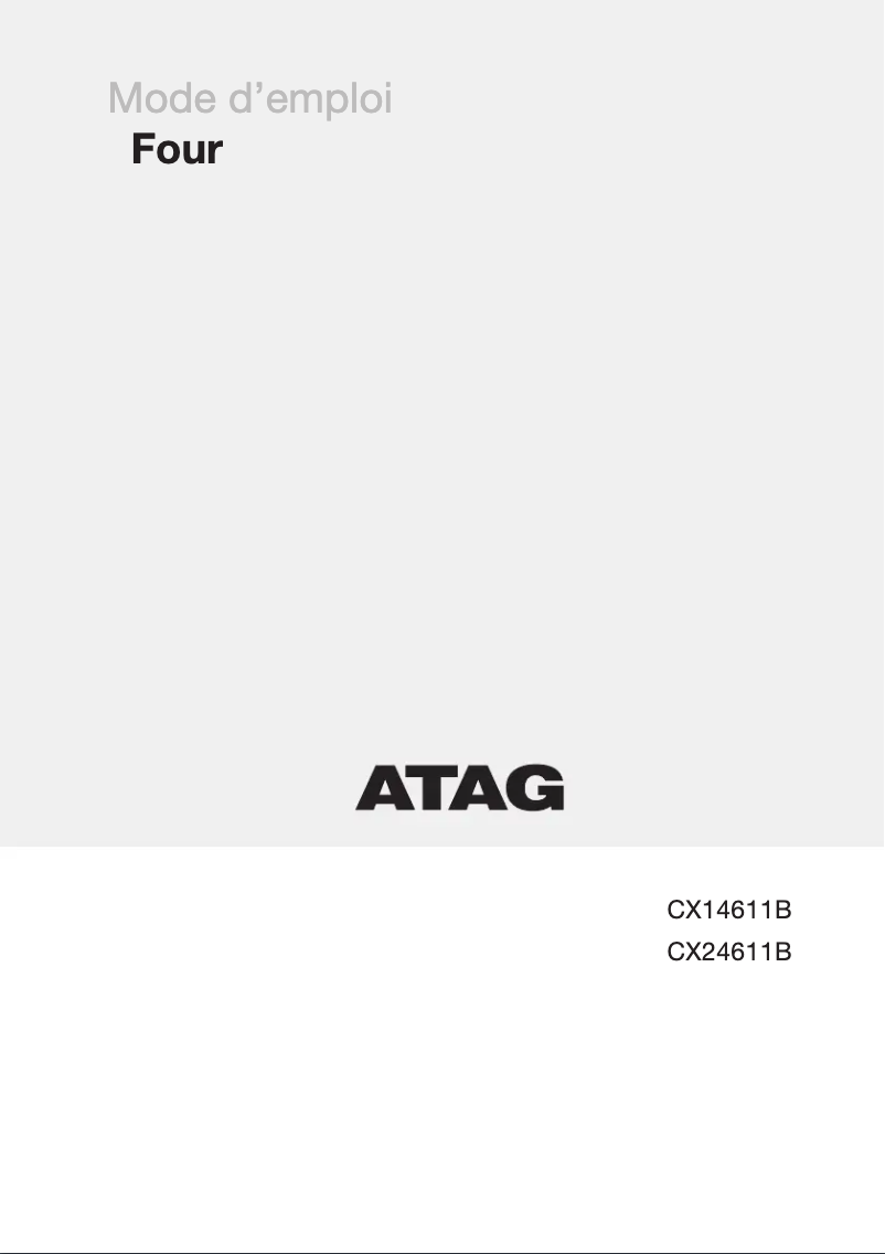 Página 1 del manual Manual de usuario Atag CX14611B