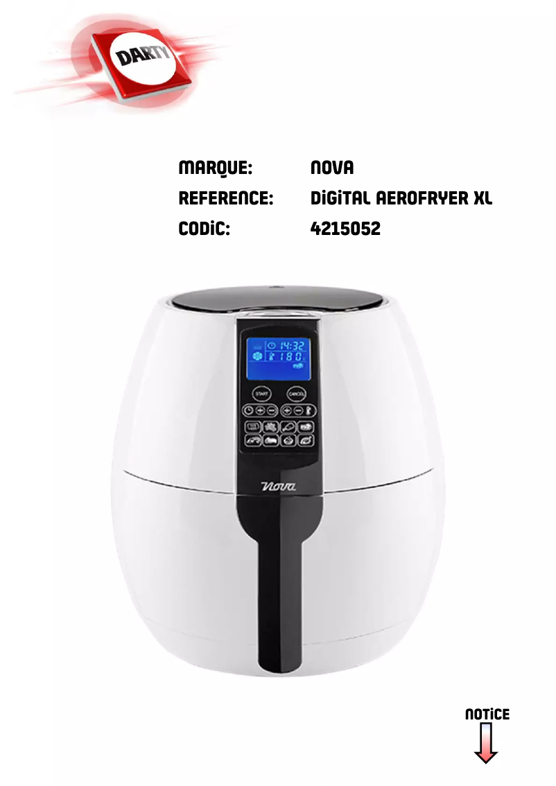 Image de la première page du manuel de l'appareil Aerofryer