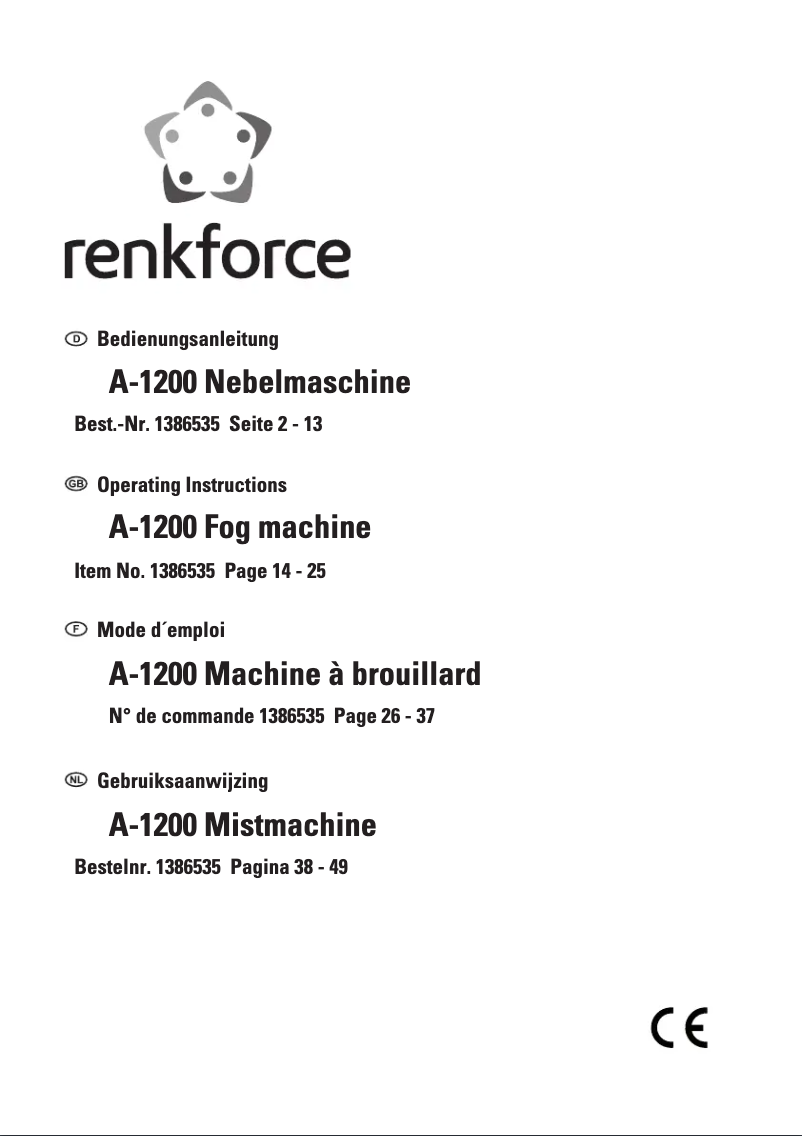 Página 1 del manual Manual de usuario Renkforce A-1200