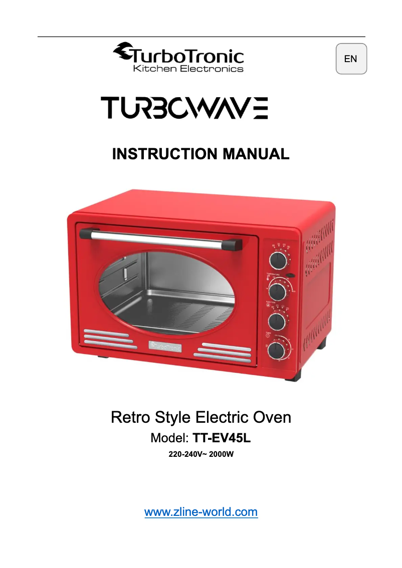 Page n°1 - Manuel utilisateur TurboTronic TurboWave TT-EV45R