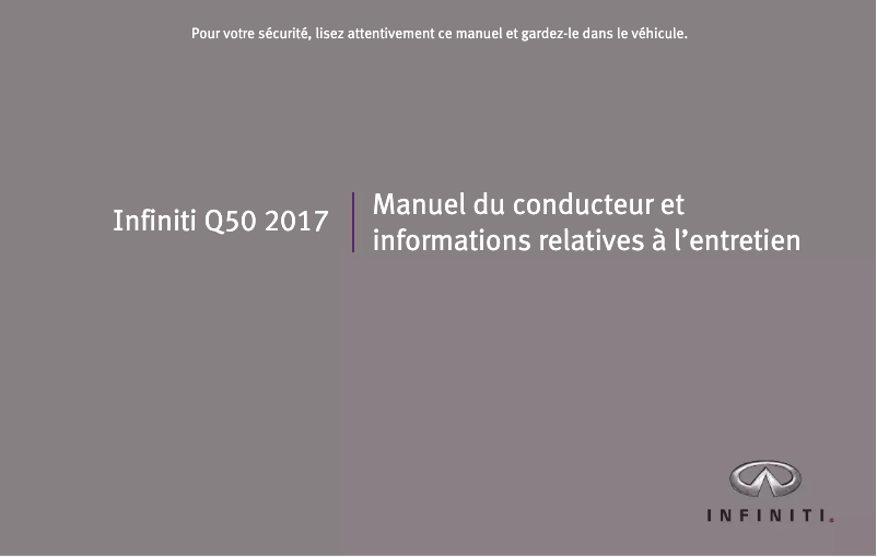 Página 1 del manual Manual de usuario Infiniti Q50 (2017)