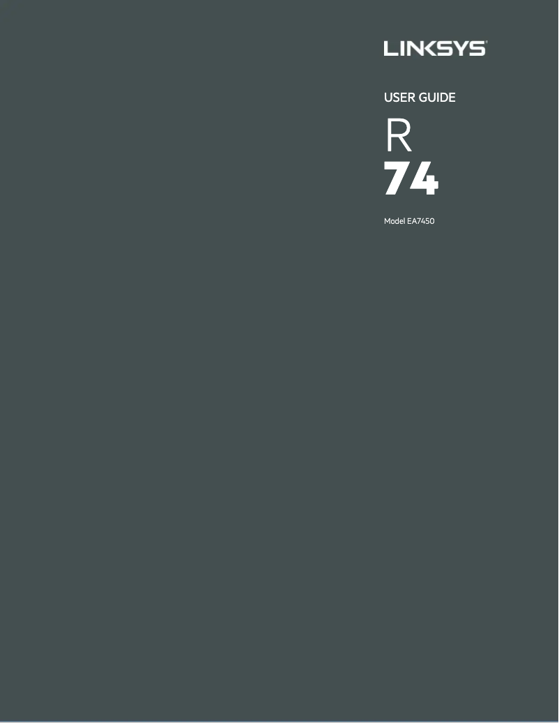 Page n°1 - Manuel utilisateur Linksys EA7450