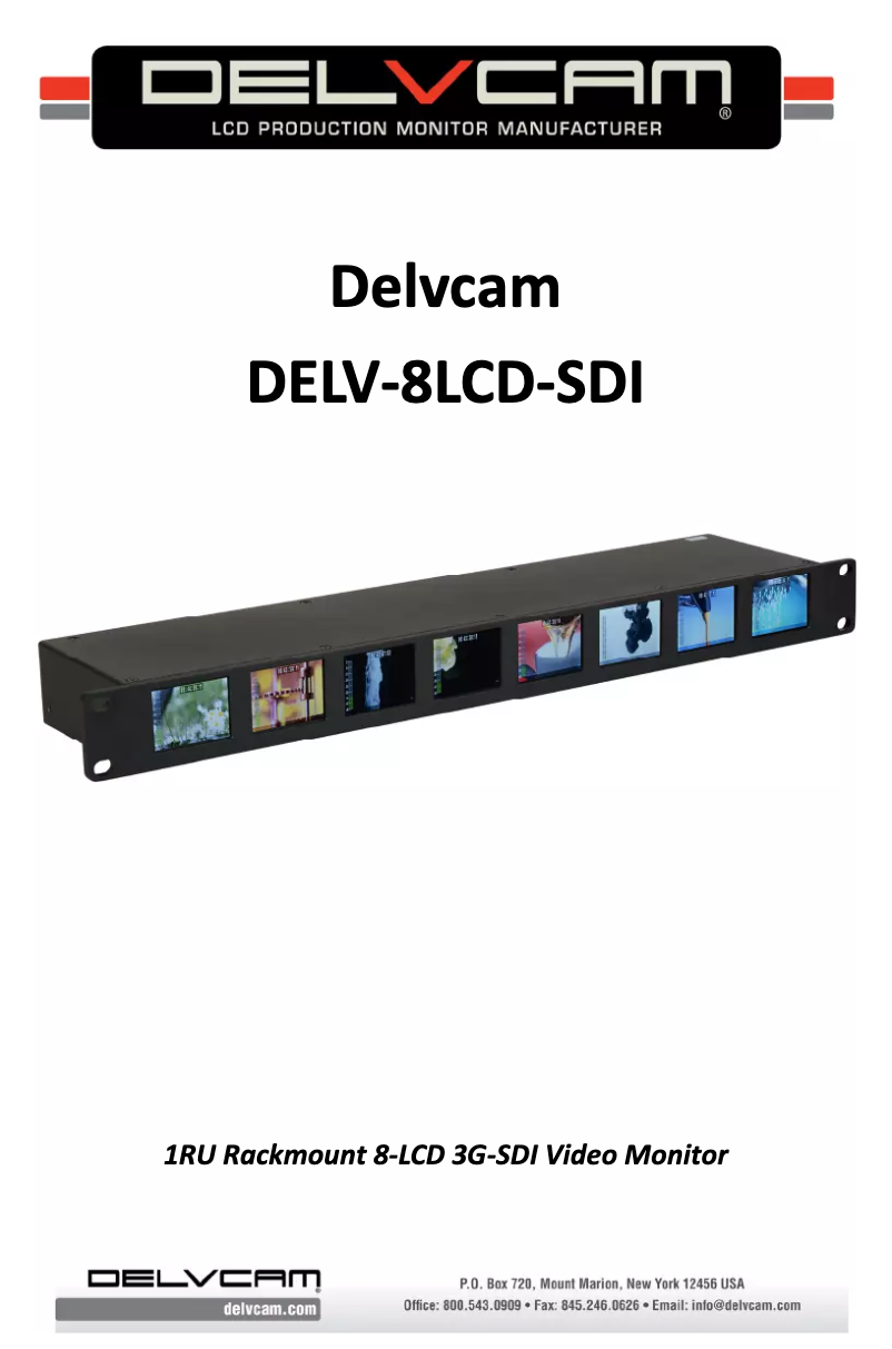 Page 1 de la notice Manuel utilisateur Delvcam DELV‐8LCD‐SDI