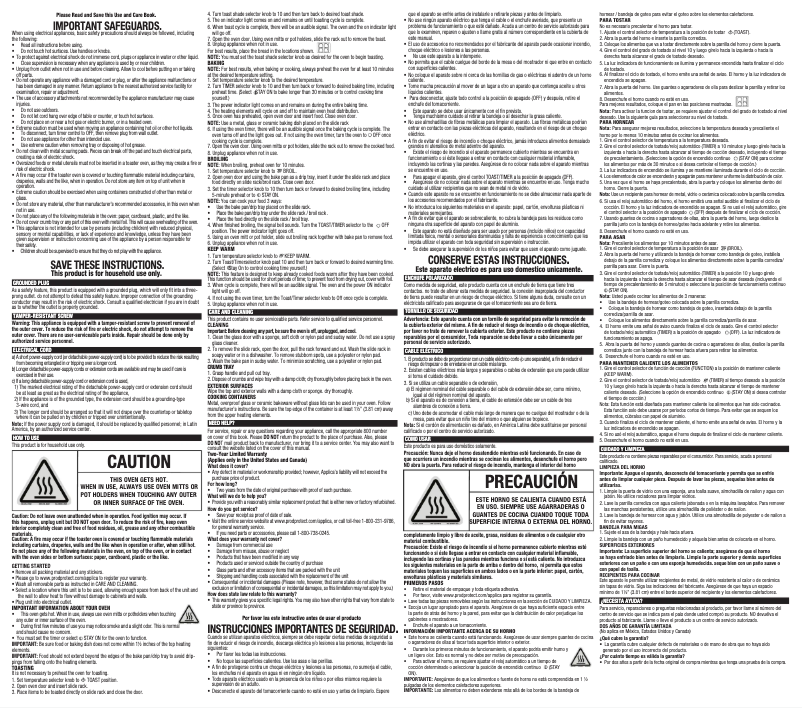 Page n°1 - Manuel utilisateur Black & Decker TO1322SBD