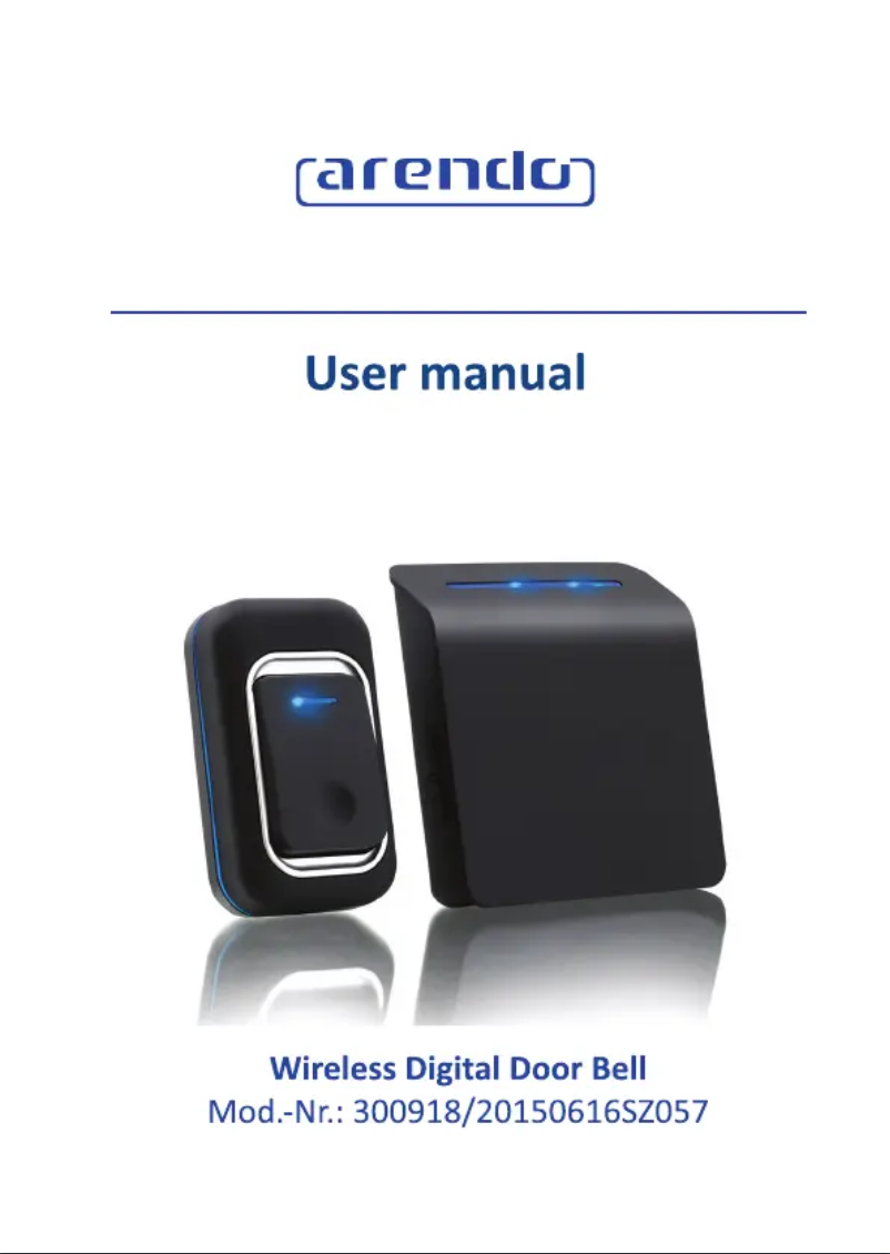 Page 1 de la notice Manuel utilisateur Arendo 300918
