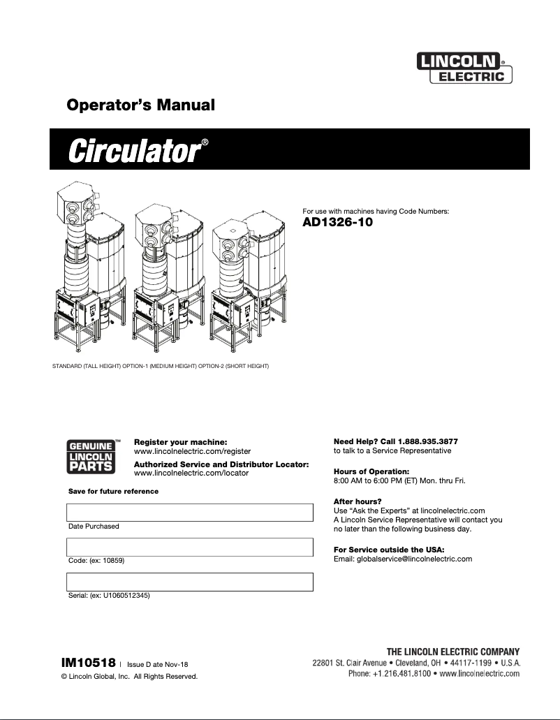 Image de la première page du manuel de l'appareil Circulator
