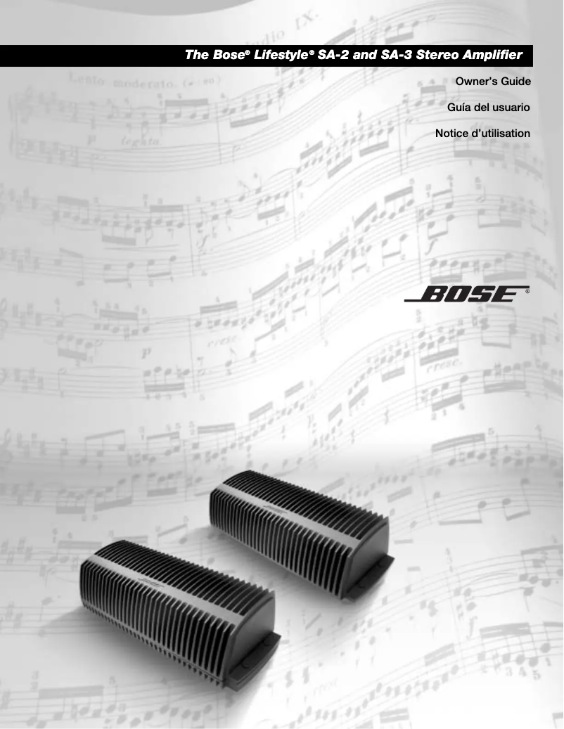 Page 1 de la notice Manuel utilisateur Bose Lifestyle SA-2