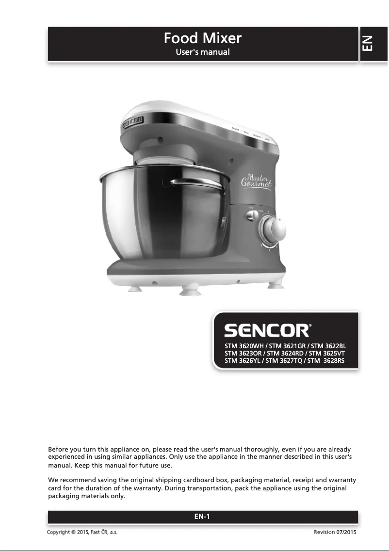 Image de la première page du manuel de l'appareil STM 3628RS