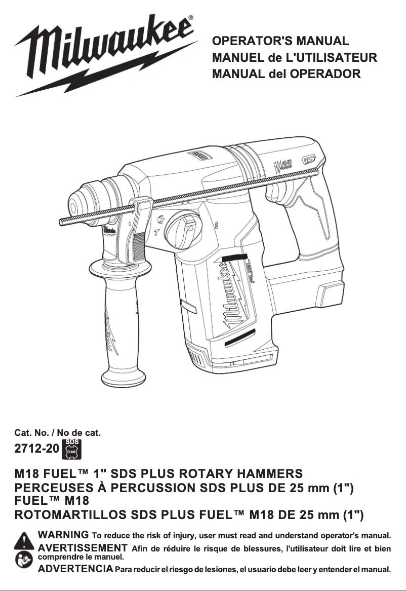 Image de la première page du manuel de l'appareil M18 Fuel 2712-22