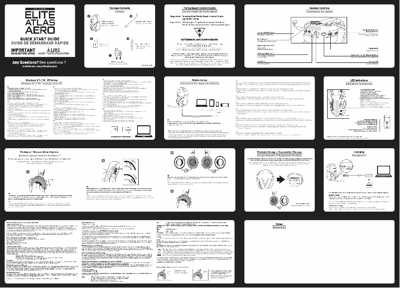 Page n°1 - Manuel utilisateur Turtle Beach Elite Atlas Aero