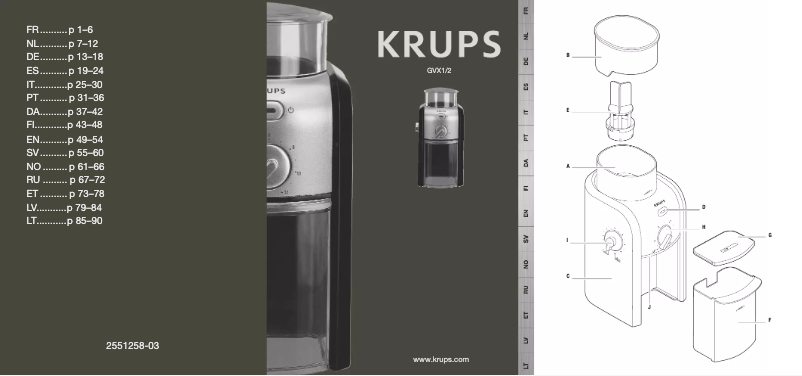 Page n°1 - Manuel utilisateur Krups Expert GVX231