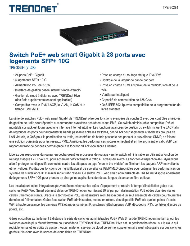 Image de la première page du manuel de l'appareil TPE-30284