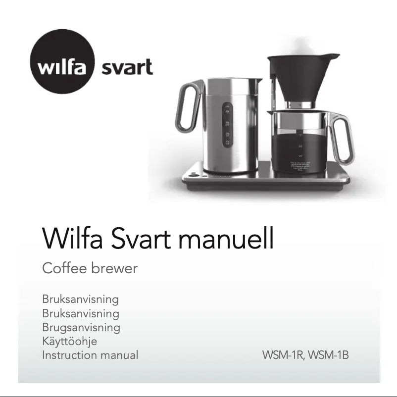 Image de la première page du manuel de l'appareil Svart Manuell WSM-1R