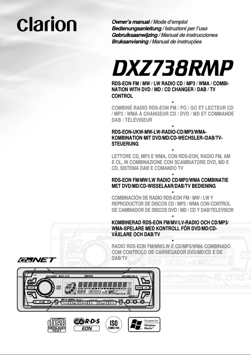 Image de la première page du manuel de l'appareil DXZ738RMP