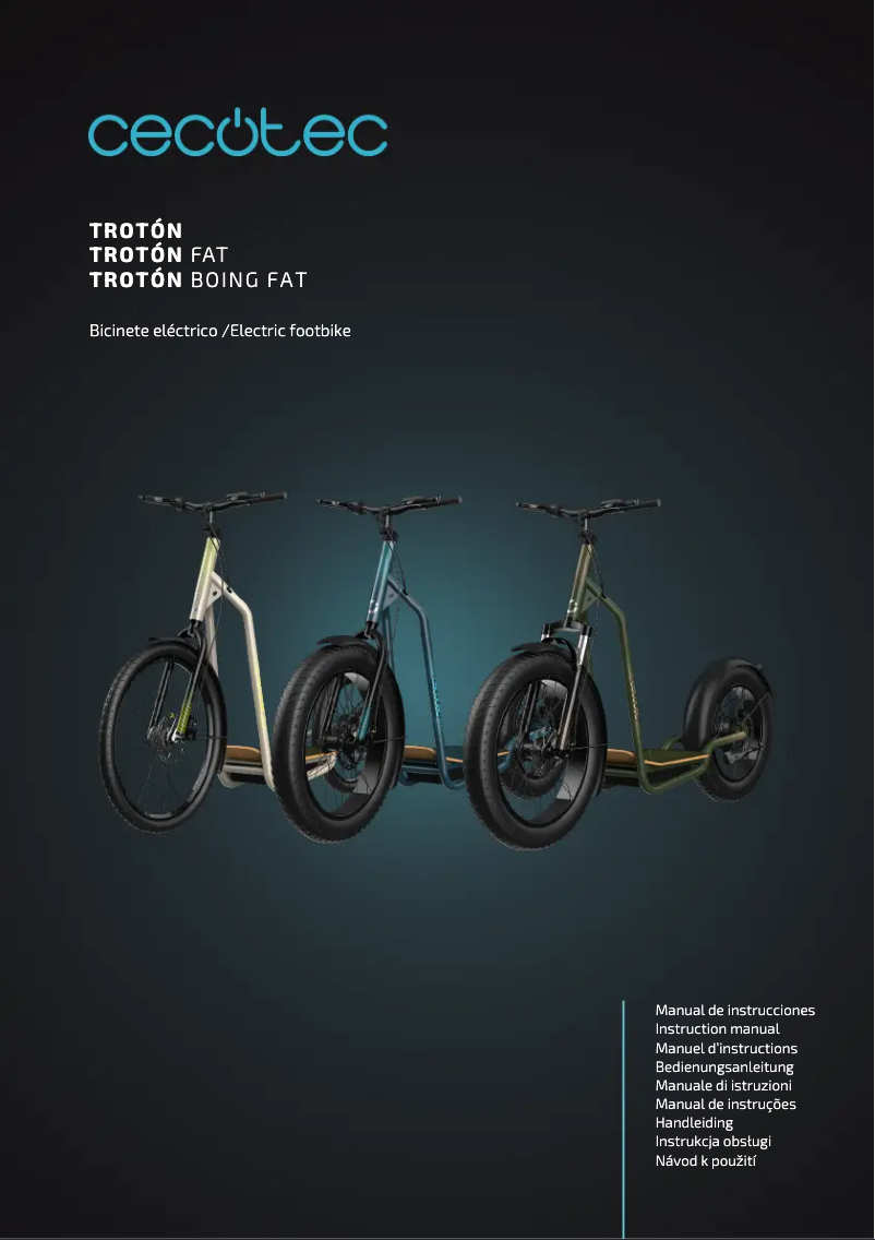 Page 1 de la notice Manuel utilisateur Cecotec Trotón Boing Fat