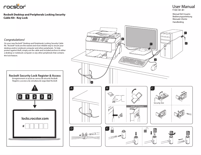 Page n°1 - Manuel utilisateur Rocstor Y10C181-B1