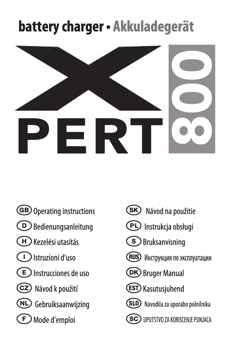 Image de la première page du manuel de l'appareil XPERT800