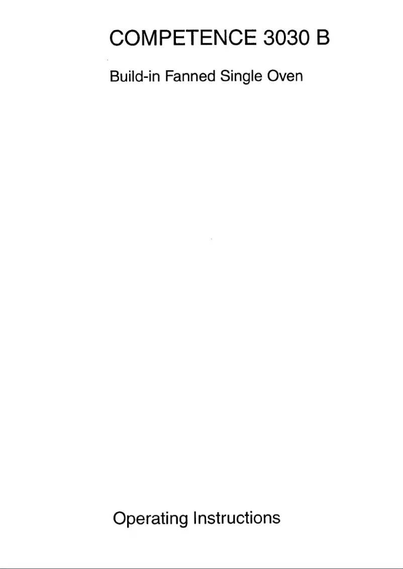 Page 1 de la notice Manuel utilisateur AEG Competence 3030 B W